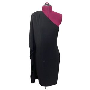 Calvin Klein Dress One Shoulder Black 8